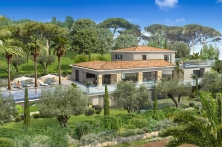 Nouvelle villa de avec une vue panoramique sur la mer et une vue sur les montagnes de l'Esterel